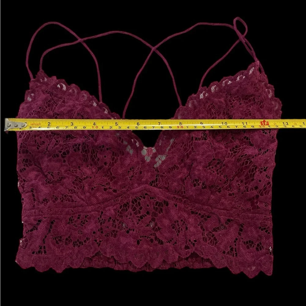 Free People Intimates & Sleepwear Free People Celine Bralette Deep Red Wine XS